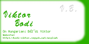 viktor bodi business card